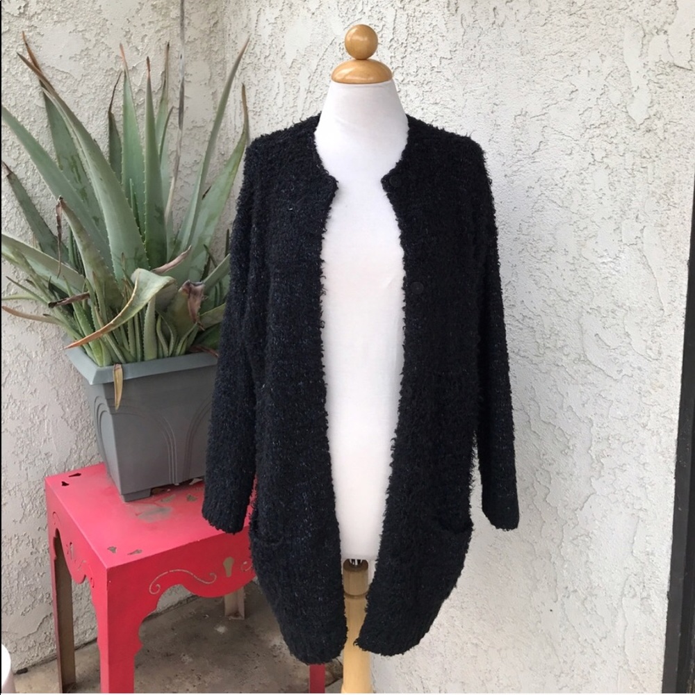 Max Studio Black Knit Cardigan